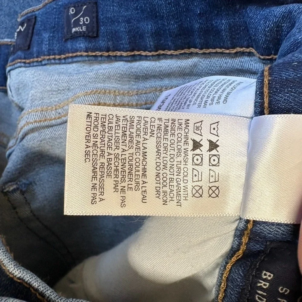 Lucky Brand Jeans Womens 10 Blue Ankle High Rise Skinny Bridgette Exposed Button - Picture 12 of 13